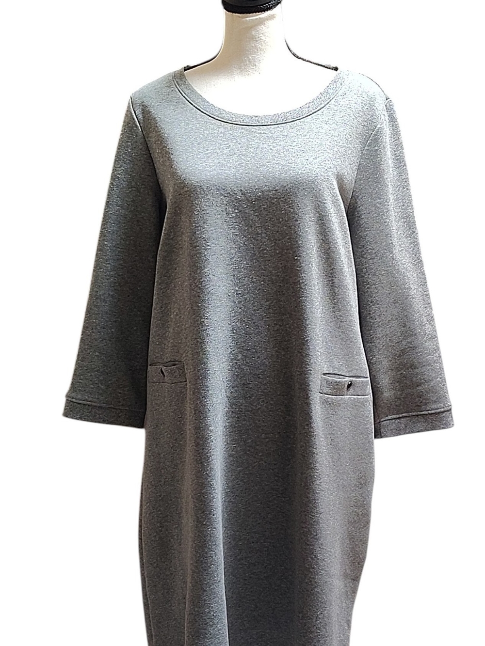 Nine West Heather Gray Sweatshirt Dress NWOT